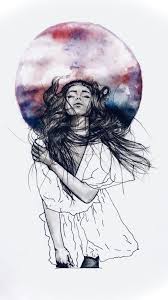 Drawing Art Girl Aquarell Watercolour Freedom Draw Pinterest Freedom Art Art Drawings