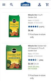 Customer must pay applicable sales tax. Legit Reviews On Twitter The New Robust Curbside Pickup At Lowes Is A Fail When Half The Lawn And Garden Items Are For In Store Purchase Only Can T Buy Garden Soil Or Bags