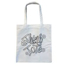 Túi Canvas trắng 38x34.5cm Think Tote – Thiên Long Shop