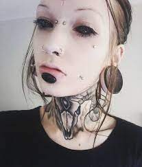 Pin By Jess On Modified Beauties Facial Piercings Face Piercings Eyeball Tattoo