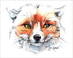 A Fox By Igor Lukyanov Fox Illustration Fox Painting Fox Drawing