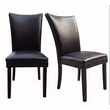 The metal frame also consumes lesser floor space. Home Decorators Collection Parsons Leather Dining Chair 2 Pack The Home Depot Canada