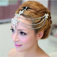Crystal Indian Bridal Hair Ornaments: Silver Plated Forehead Jewelry  Wedding Tiara Head Chain Elegant Headpiece From Shanye08, $13.82