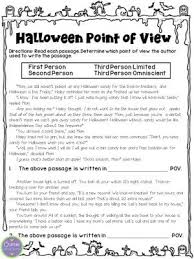 Free Halloween Point Of View Worksheet Includes First Person Second Person Halloween Reading Passages Halloween Reading Comprehension Fall Reading Passages