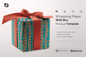 Download square tissue box mockup graphic templates by wutip. Wrapping Paper Mockup With Box Creative Photoshop Templates Creative Market