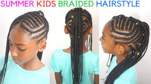 Among many other mohawk hairstyles, the braiding hairstyles are much more popular and widely used across the whole world especially by the african american black women. Kids Braided Hairstyles Tutorial Mohawk Cornrows For Kids Youtube