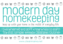 Modern Day Homekeeping Weekly Cleaning Routine Free