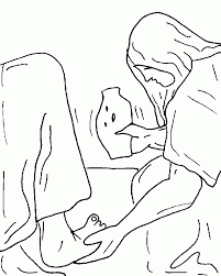 Mary was just sitting at the feet of jesus listening to him teach. Mary Anoints Jesus Feet Coloring Page Coloring Home