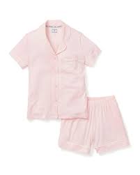 Petite Plume Women's Pima Pajama Short Sleeve Set in Pink - Small