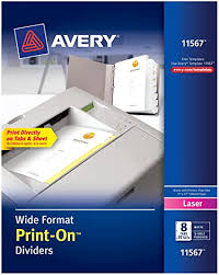 8 tab divider template word. White Tabs 11554 25 Sets Avery 8 Tab Print On Binder Dividers Index Dividers Legal Indexes Ekoios Vn