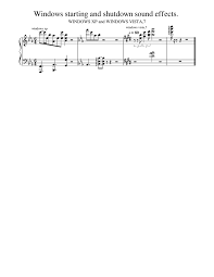 Windows Starting And Shutdown Sound Effects Sheet Music For Piano Solo Musescore Com