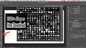 2500 Shape Free Download And Install In Photoshop Free Download Installation Videos Tutorial