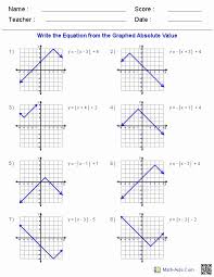 Graphing Absolute Value Equations Worksheet Elegant Algebra 2 Worksheets In 2020 Absolute Value Equations Writing Linear Equations Absolute Value