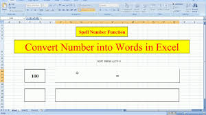 Spell Number In Excel 2020 How To Convert Numbers Into Words In Excel Spellnumber Youtube