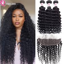 This item is free part brazilian remy human hair 13x4 body wave lace frontal closure with baby hair bleached knots natural color. Best Brazilian Deep Wave Hair Bundles With Frontal Closure Baby Hair Deep Curly Virgin Hair Weave Bundles With Frontal Closure Buy At The Price Of 49 67 In Aliexpress Com Imall Com