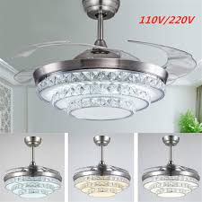 There are a lot of benefits to selecting a ceiling fan with a bright light. 42 Inch Invisible Ceiling Fan Blade Crystal Chandelier Pendant Light Bedroom Dining Living Room Buy From 241 On Joom E Commerce Platform