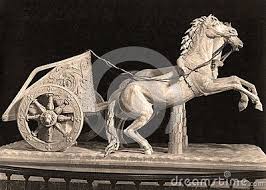 for running beside two horses yoked together after the chariot races are ended those who have ridden with the chariote chariot racing montage ideas racing art