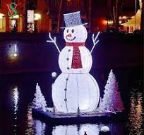 Large Xmas 3m 6m Tall Christmas Lighting 3D Santa Snowman Motif Light