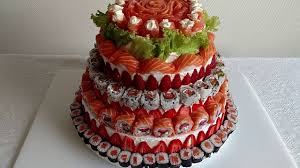 Bolo De Sushi Sushi Cake Sushi Cake Sushi Cake Birthday Cake