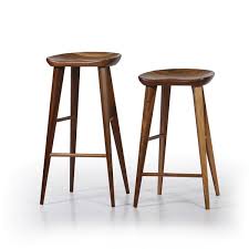Walnut Bar Stool These Mid Century Modern Bar Stools In Solid Black Walnut Are Available At Counter Or Bar Height They Ar Bar Stools Modern Bar Stools Stool