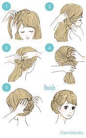 アナ雪エルサ風 プリンセスヘアアレンジ イラスト付き peinados de mujer peinados poco cabello peinados faciles para cabello corto