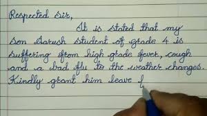 How do i send a message to a principal for leave? Write Sick Leave Letter To The Principal From A Parent Sick Leave Letter In Cursive Youtube