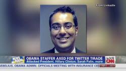 Administration official axed for tweets