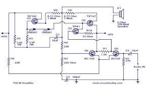 Amplifier is a circuit that is used for amplifying a signal. 150 Watt Amplifier Circuit