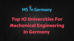 Humanities, sciences, theology, law, and medicine, all of which were contained in the hoheschule ('high school'). Masters In Mechanical Engineering In Germany College Learners