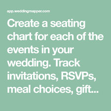 Create A Seating Chart For Each Of The Events In Your