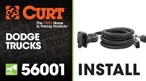 If your vehicle is not equipped with a working trailer wiring. Trailer Wiring Install Curt 56001 7 Way Extension Harness For Dodge Trucks Youtube
