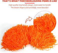 Amazon.com : VGEBY 2 Pcs Orange Pom Poms, Cheerleader Pom Poms Cheerleading  Sport Party Dance Accessories, 8 Colors to Choose : Sports & Outdoors