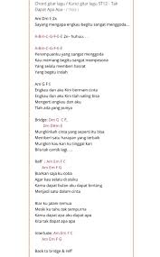 Namun umumnya orang menggunakan edim7 sebagai jembatan, maksudnya chord dim7 yang sering digunakan. Chord Lagu Indonesia Publications Facebook