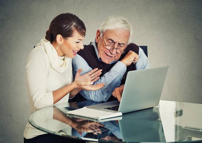 Old Man Learn To Use Laptop Computer Stock Photos - Free & Royalty-Free Stock Photos from Dreamstime
