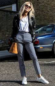 Calça Xadrez Feminina Preta E Branca O Que Vestir Em Entrevistas De Emprego Steal The Look Looks Look Fashion Moda