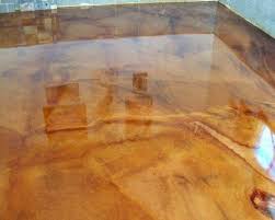Tan Metallic Epoxy Floor Decorative Concrete Floors Flooring Concrete Decor