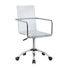coaster amaturo acrylic office chair clear and chrome color clear finish chrome style contemporary walmart com most comfortable office chair office chair contemporary office chairs