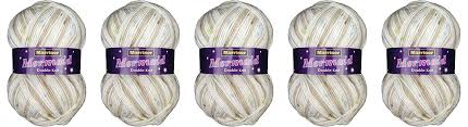 Marriner Mermaid Double Knit 100g Knitting Crochet Yarn 100 Acrylic Beige Speckle 5 Ball Pack
