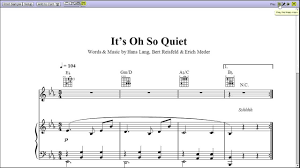 Til it's over and then. It S Oh So Quiet Piano Sheet Music Youtube