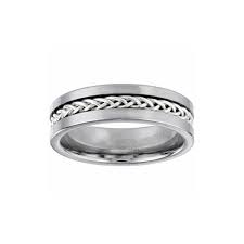 Primo Men S 7mm Braided Ring In Stainless Steel Tungsten Carbide Wedding Bands Braided Ring Wedding Rings Online