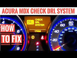 Acura Mdx Check Drl System Message How To Replace Daytime Running Light Youtube