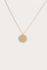 Estella Bartlett Collier Porte Bonheur Piece De Six Pence Dore Necklace Gold Gold Necklace