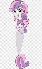 Mermaid Sweetie Belle Twilight Sparkle Scootaloo Princess Celestia Mermaid Purple Mammal Food Png Pngwing