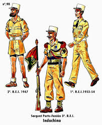 Indochine Legionnaire 2e R E I 1947 Sergent Porte Fanion 3e R E I Legionnaire 1er R E I 1953 Legion Extranjera Francesa Ilustracion Militar Militar