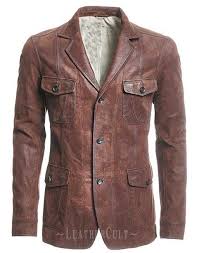 Retro Leather Jacket Nice Rugged Style And Slim Fit Leather Jacket Men Leather Blazer Mens Outfits