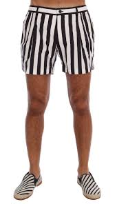 Black And White Striped Shorts Mens New 450 Dolce Gabbana Swimshorts Black White Striped Beachwear Shorts It5 M Ebay Link Stripe Beachwear Stylish Mens Outfits Online Shopping Clothes Women