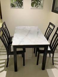 We have tables with a full range of durable bases and modern table top materials, including solid american black walnut, tempered glass, marble and beechwood. Modern Marble Dining Table 4 Seater Furniture Home Living Furniture Tables Sets On Carousell