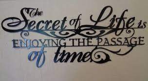 The Secret Of Life Is Enjoying The Passage Of Time Gorgeous Etsy