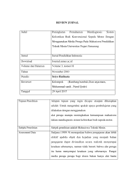 The contoh critical review jurnal expert essay tutors at nascent minds will elaborate every single detail to you. Review Jurnal Kelistrikan