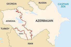 Detailed physical map of azerbaijan with roads and major cities in russian. Armenia Azerbaijan Border Wikipedia